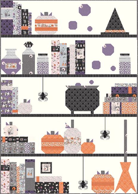 Spookie Shelfie Quilt Kit - Click Image to Close