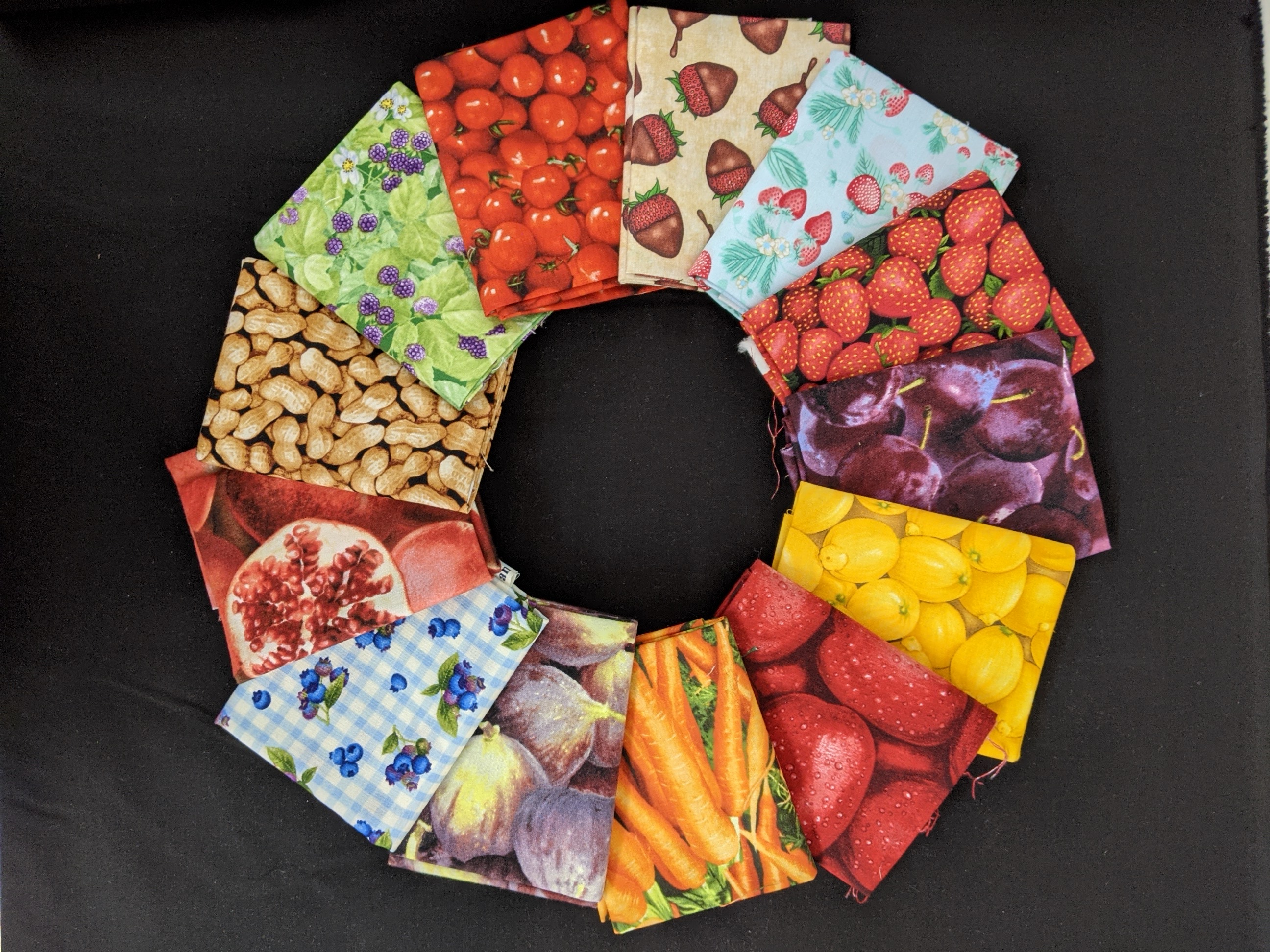 Common Colors - Food Fight fat quarter pack - Click Image to Close